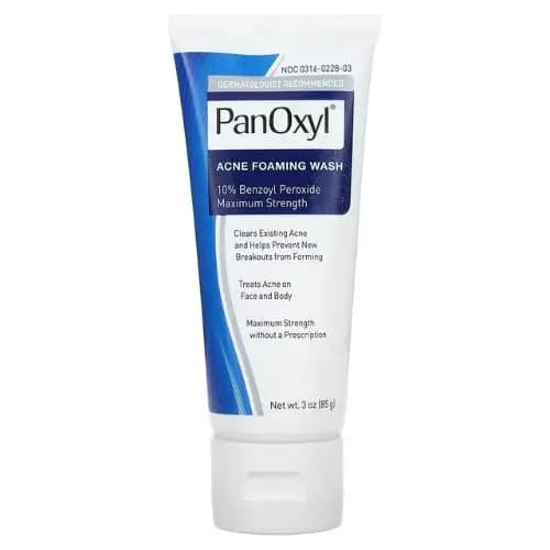 PanOxyl nettoyant moussant contre l'acné 10% Peroxyde de benzoyle 156g